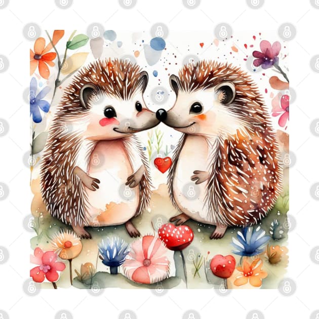 Cute hedgehogs in love by WeLoveAnimals