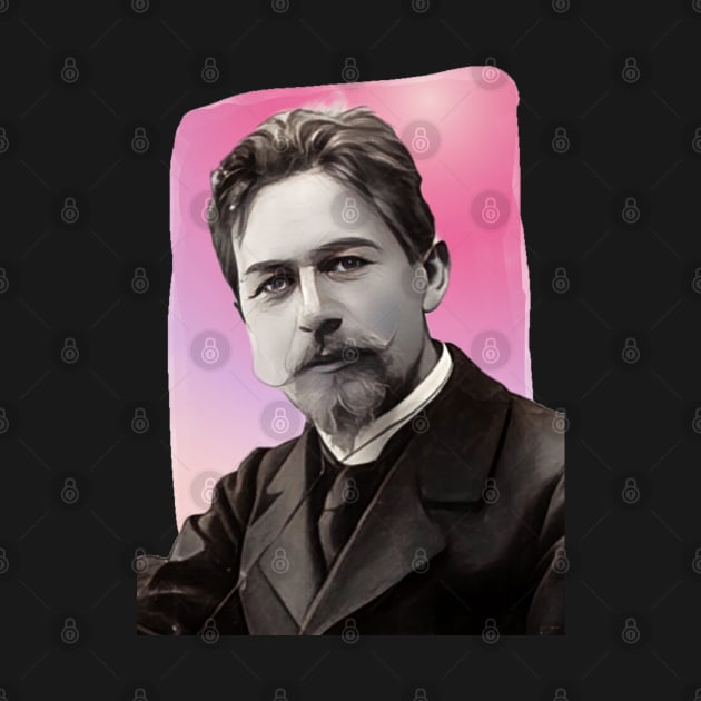 Russian Playwright Anton Chekhov illustration by Litstoy 