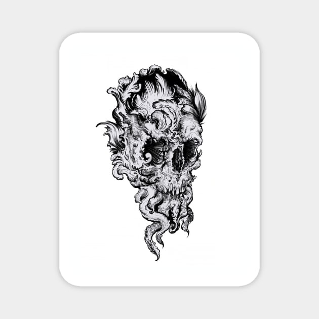 Skull Magnet by Nazolkin