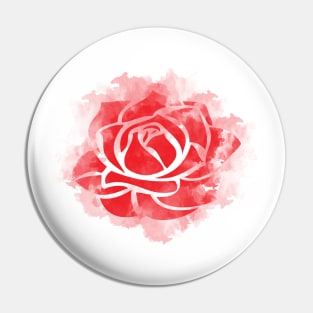 Rose Watercolor Painting Pin