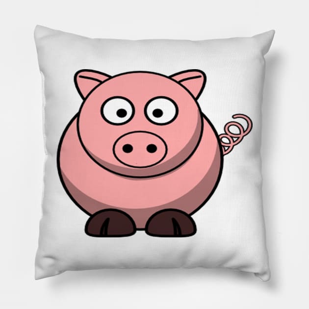 Funny pig Pillow by BrechtVdS