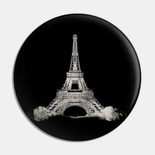 black and white eiffel tower Pin