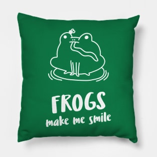 frogs make me smile Pillow