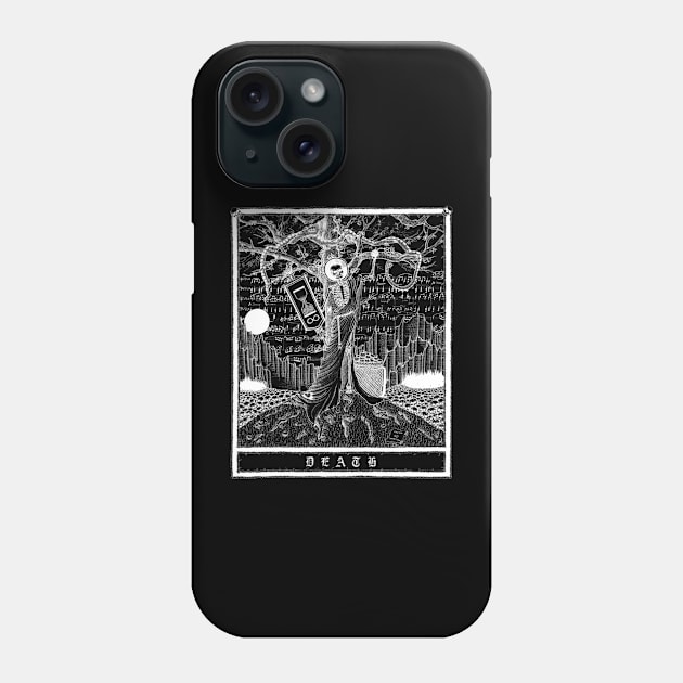 Death Arcana (negative version) Phone Case by Nogh.art