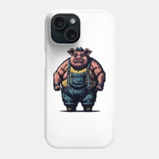 8-Bit Pig Video Game Character Phone Case