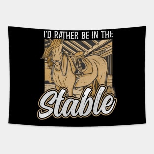 I'd Rather Be In The Stable - Clydesdale Tapestry