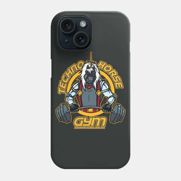 Techno Horse Gym Phone Case by AndreusD