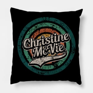 Christine McVie // Retro Circle Crack Vintage Pillow