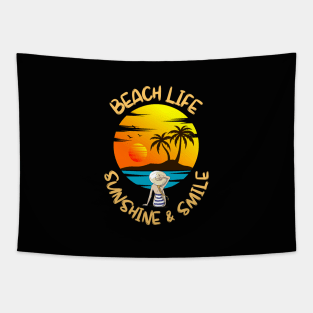 Beach Life Sunshine city girl summer fest Tapestry