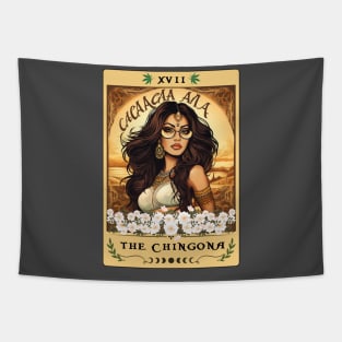 The Chingona Tarot Card, Latin Women Pride Tapestry