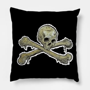 Zombie Skull 'n' Crossbones Pillow