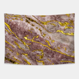Rose gold brown marble Tapestry