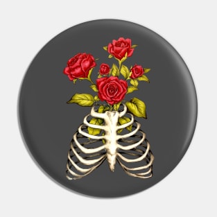 Ribcage Flowers Pin