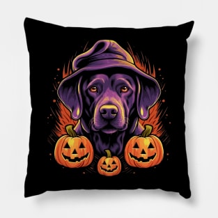 Labrador Retriever  Halloween Pillow