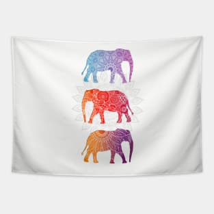 Elephantz - color Tapestry