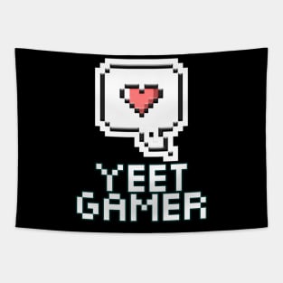 Yeet Gamer Pixel Heart - Gaming Gamer 8-Bit Classic - Retro Style Pixel - Video Game Lover - Graphic Tapestry