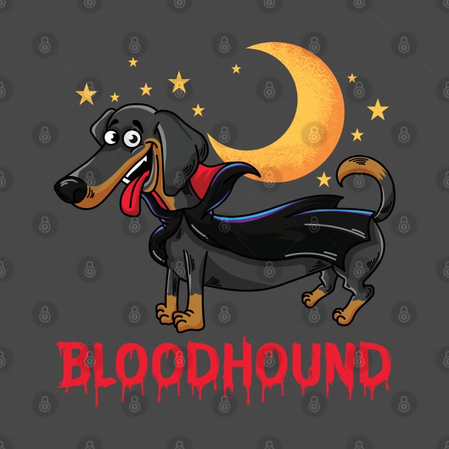 Funny Dachshund Vampire Bloodhound Halloween by ghsp