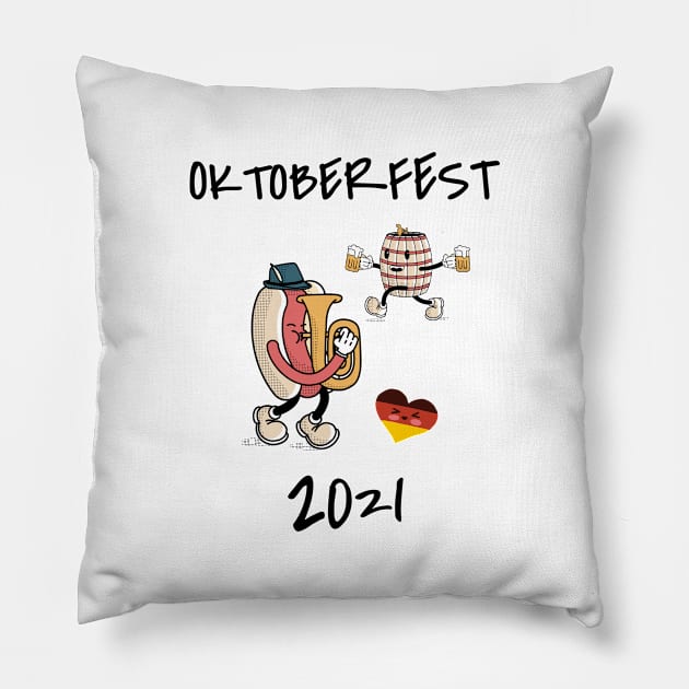 Oktoberfest 2021 German Beer Festival Pillow by FelippaFelder