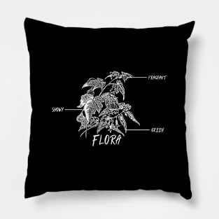 Flora Flower Bloom Vintage Established Retro Pillow