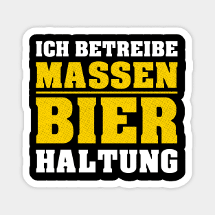 Ich betreibe Massenbierhaltung I JGA Männer Malle Party Magnet