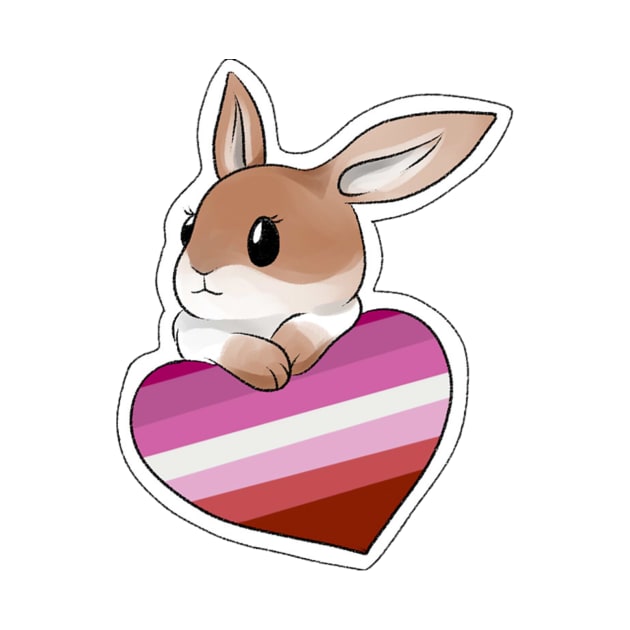 lesbian pride bunny by gaypompeii