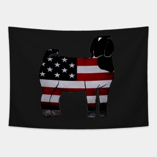 American Flag Market Show Doe Silhouette - NOT FOR RESALE WITHOUT PERMISSION Tapestry