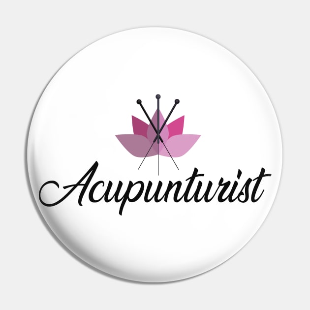 Acupuncturist Pin by KC Happy Shop