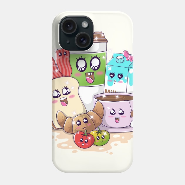 Kawaii Breakfast Phone Case by GODZILLARGE