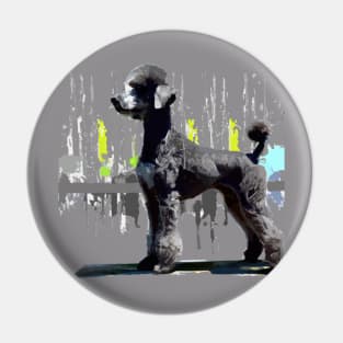 Bedlington Terrier Minimal Spray Painting Pin