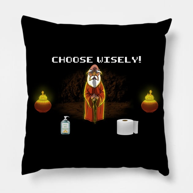 Choose Wisely Pillow by azureaerrow