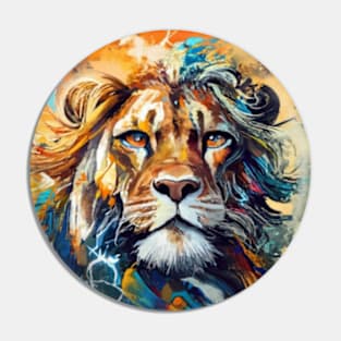 lion face Pin