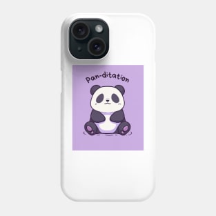 Kawaii Cute Yoga Meditating Panda Phone Case