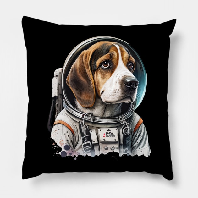 Astronaut Beagle Pillow by JayD World