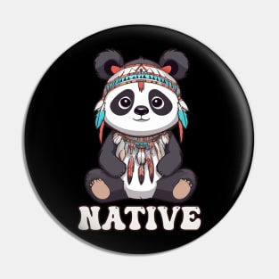 Native American Indigenous Panda Pin