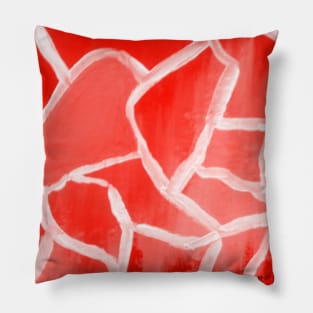 Abstract red art print Pillow