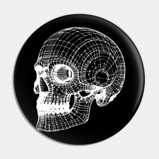 3d skull Pin