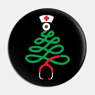 Medical Stethoscope Christmas Tree Pin