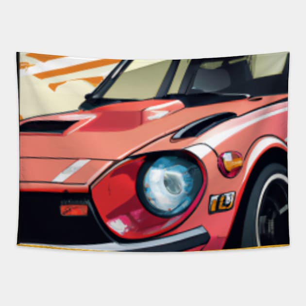 japan car the Red Sun Z JDM Jdm Car Tapestry TeePublic
