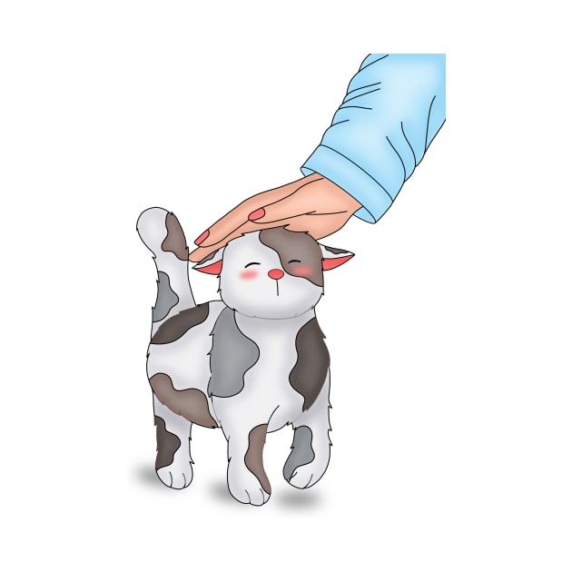 Cute Cat Loves To Be Pet by Athikan