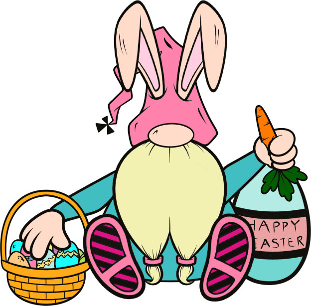 Easter Bunny Gonk Gnome Kids T-Shirt by Artist Rob Fuller