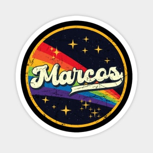 Marcos // Rainbow In Space Vintage Grunge-Style Magnet