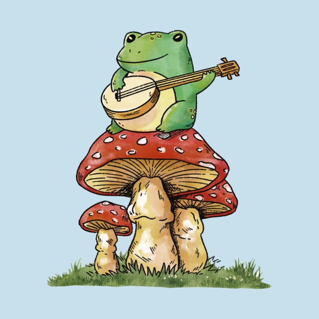 Cottagecore Banjo Frog by Magnolia Meadows