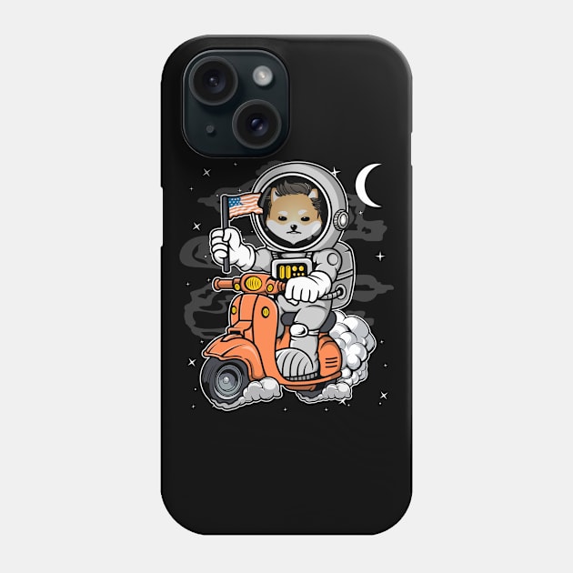 Astronaut Scooter Dogelon Mars ELON Coin To The Moon Crypto Token Cryptocurrency Blockchain Wallet Birthday Gift For Men Women Kids Phone Case by Thingking About