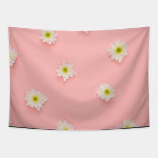 White flower, yellow and white flower, flowers background Tapestry