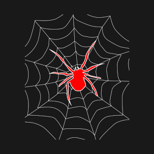 red spider in spiderweb T-Shirt