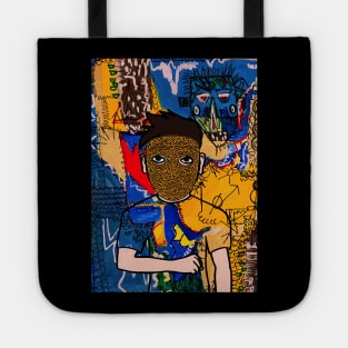 007: A Unique MaleMask NFT with Doodle Eyes, Dark Skin, and a Touch of Street Art Tote