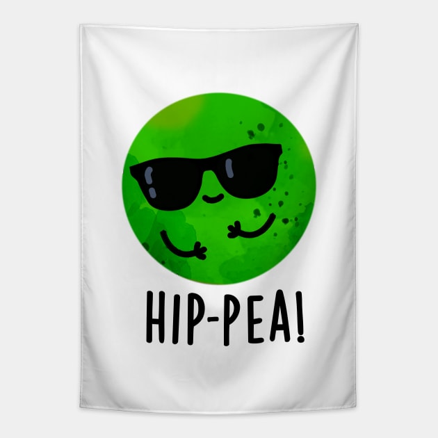 Hip-pea Cute Hip Pea Pun Tapestry by punnybone