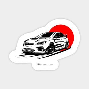 WRX sti illustration vector art Magnet