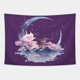 Winter with sakuras Scenery Tapestry