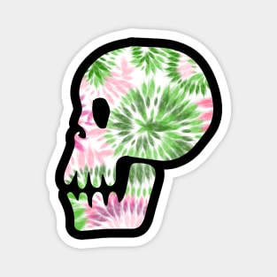 Tie Dye Skull Magnet